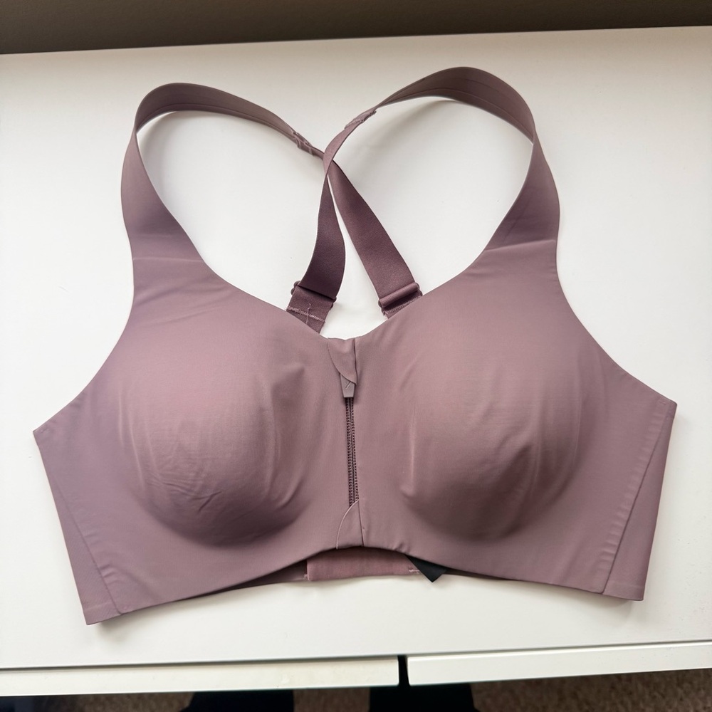 Knix Catalyst Front Zip High Impact Sports Bra in Dusty Rose Size 6